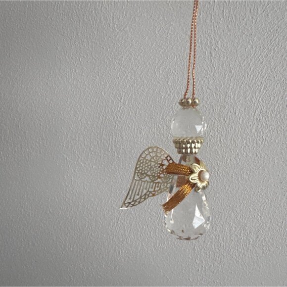 Avon Angelic Reflections Angel Ornament Crystal Gold Filigree - Picture 3 of 5